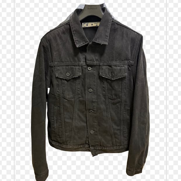 오프화이트 네거티브 마크 슬림핏 데님자켓