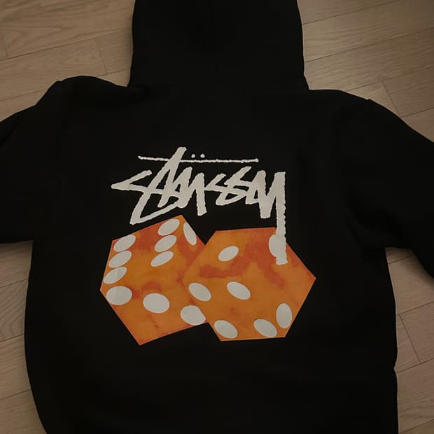 스투시 다이스 아웃 후드 블랙