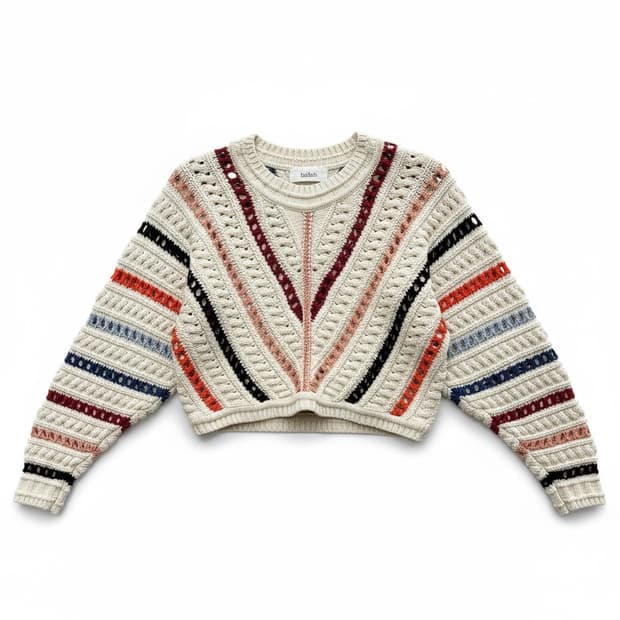 바쉬 스트라이프 니트 아이보리 00S