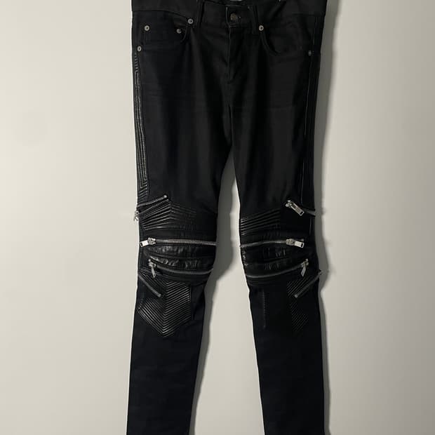 15s 생로랑 슬림핏 레더패널진 (onp.72)  