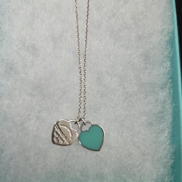 티파니 더블하트 목걸이