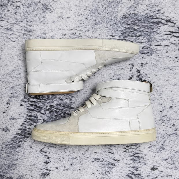 (새상품)크리스반아쉐 09FW 스트랩 스니커즈 화이트 41.5