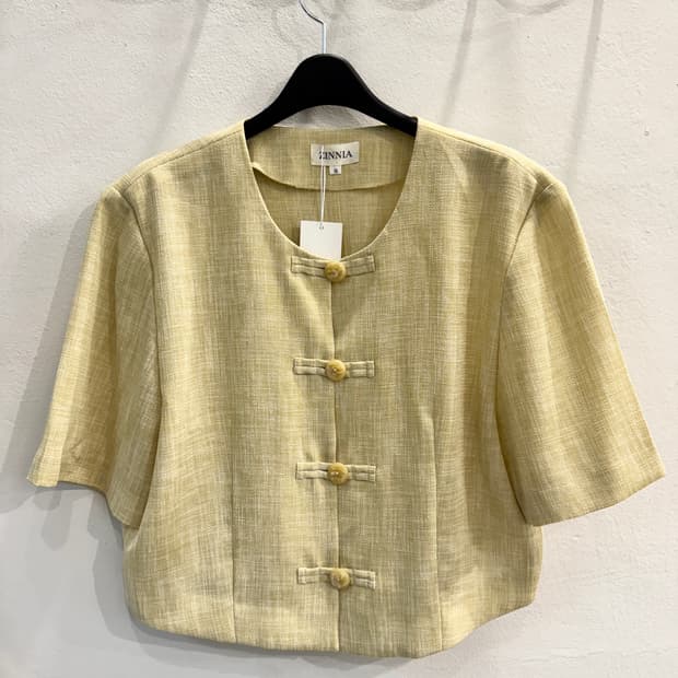 japan vintage 라운드넥 반팔자켓