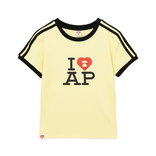 (오더) 베이프 APEE 여성 프린트 링거 티셔츠 YELLOW 옐로 XS