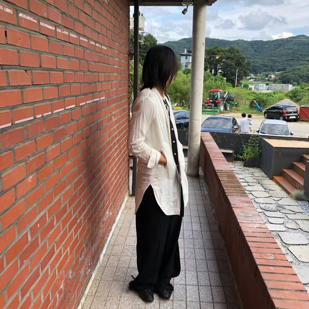 타카히로미야시타더솔로이스트 웨스턴 자수 롱셔츠