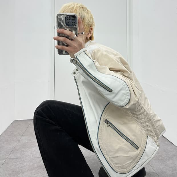 Garrett Italy vera pelle leather panel 