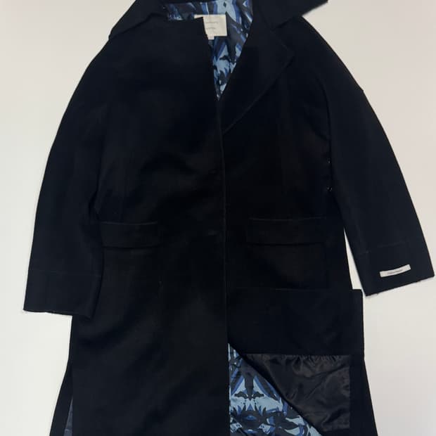 여성 쏘울 sowool 김서룡 캐시미어 혼용 블랙 코트 55