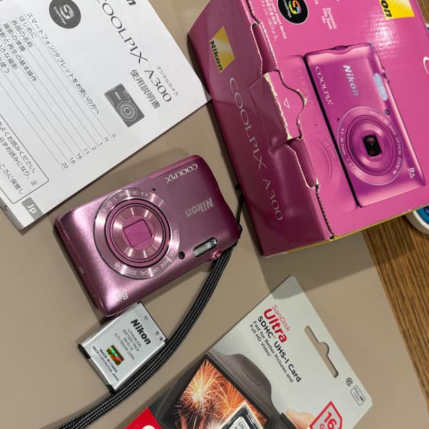 신품급) 니콘 쿨픽스 A300 (S3700) 핑크 빈티지 디카 카메라