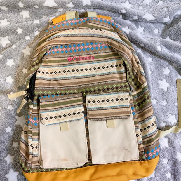 columbia 모리걸 빈티지 패턴 백팩 일본 컬럼비아 y2k