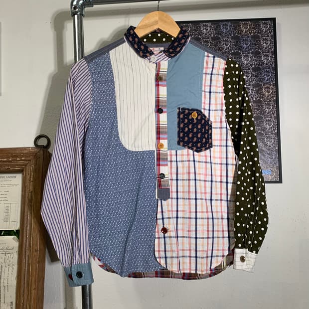 빔즈보이 크레이지 패턴 패크워크 셔츠