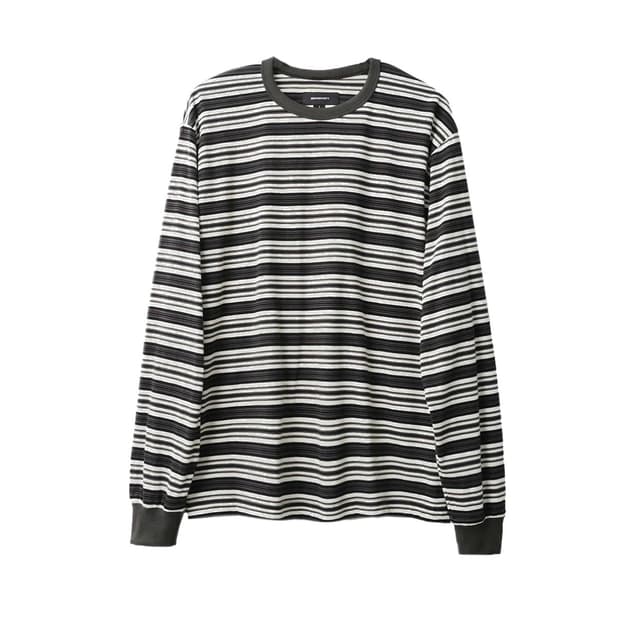 999휴머니티 EASY STRIPE LONGSLEEVE CHARCOAL