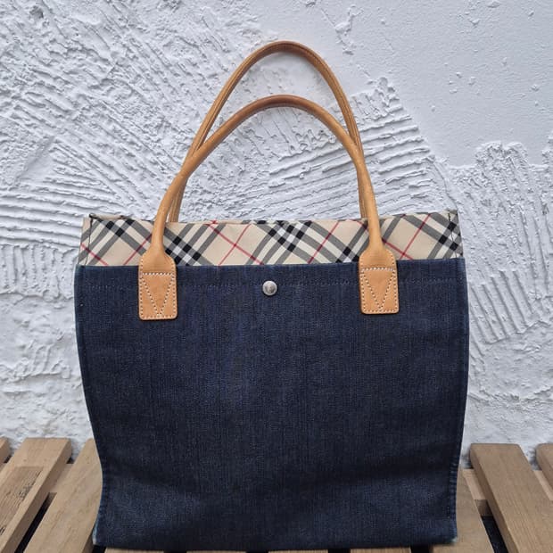 Burberry denim tote bag