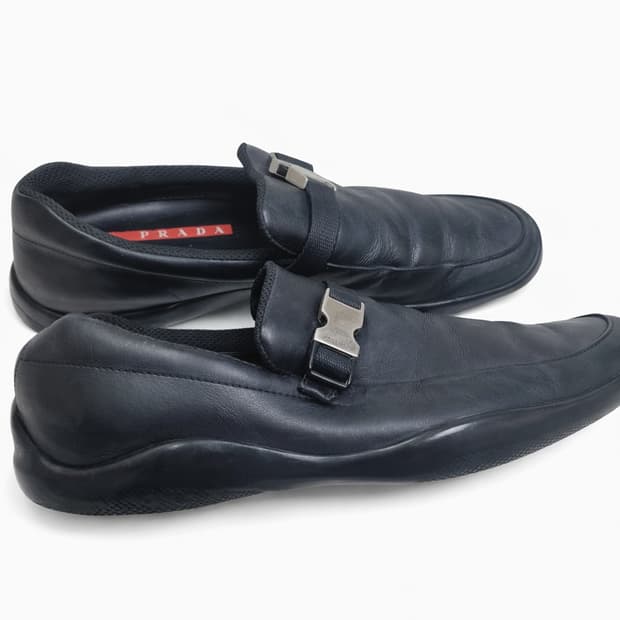 Prada sports buckle loafer 43 black