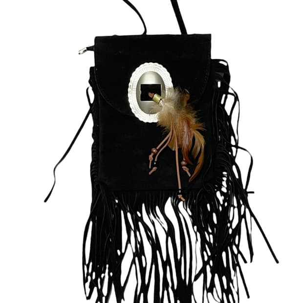 Fringe suede cross bag