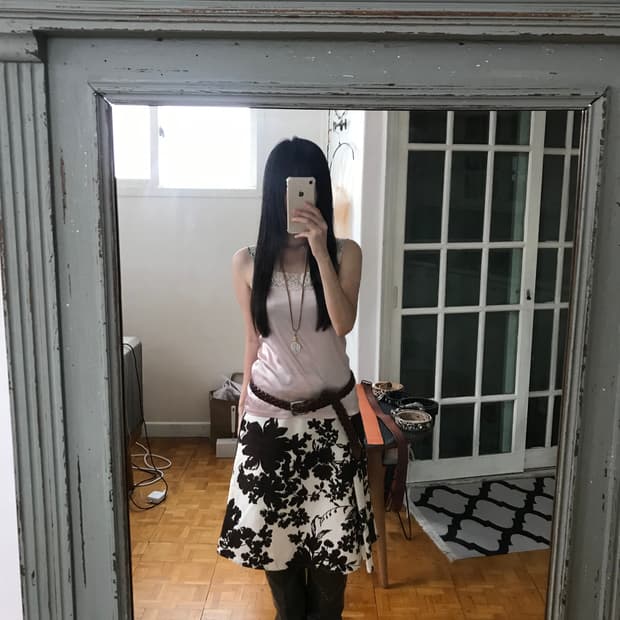 vintage pink lace sleeveless