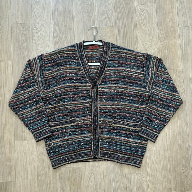 MISSONI 이태리 멀티패턴 니트 가디건 Made in Italy