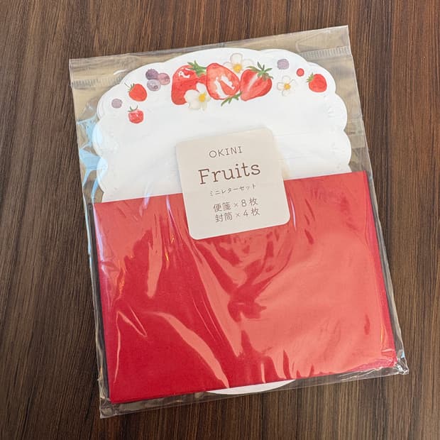 딸기 미니 편지지