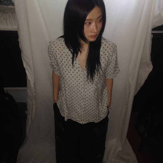 플로럴 패턴 셔츠