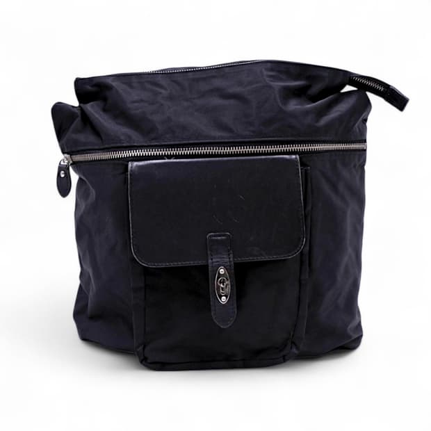 요지 야마모토 Ysaccs 나일론 가죽 토트백