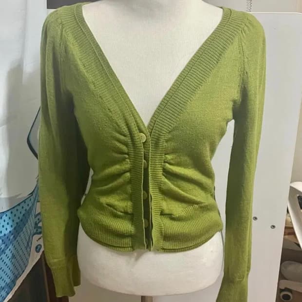모리걸 그린 가디건 일본 빈티지 