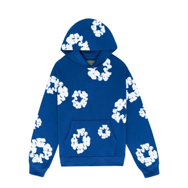 데님 티어스 후드 로얄