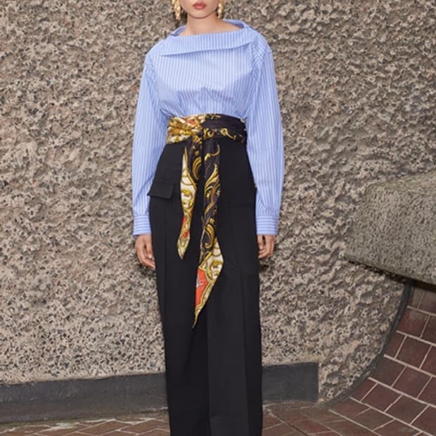 Toga archives x H&M 와이드 코튼 블라우스