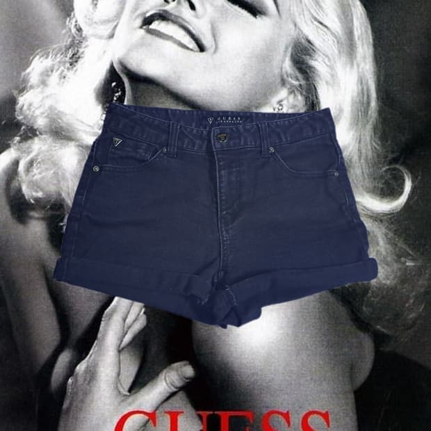 게스 핫팬츠 XS 블랙