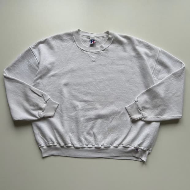 러셀 스웻셔츠 맨투맨 화이트 xxl