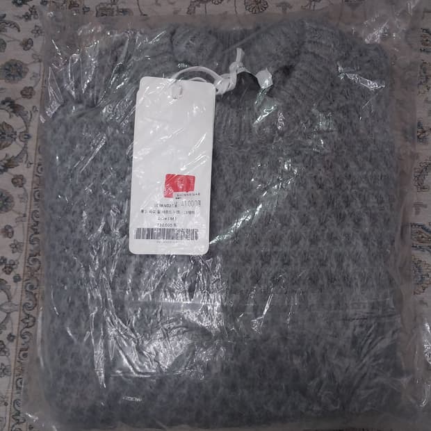 (새상품) 르마드 투톤 와플 울 니트 그레이 2사이즈