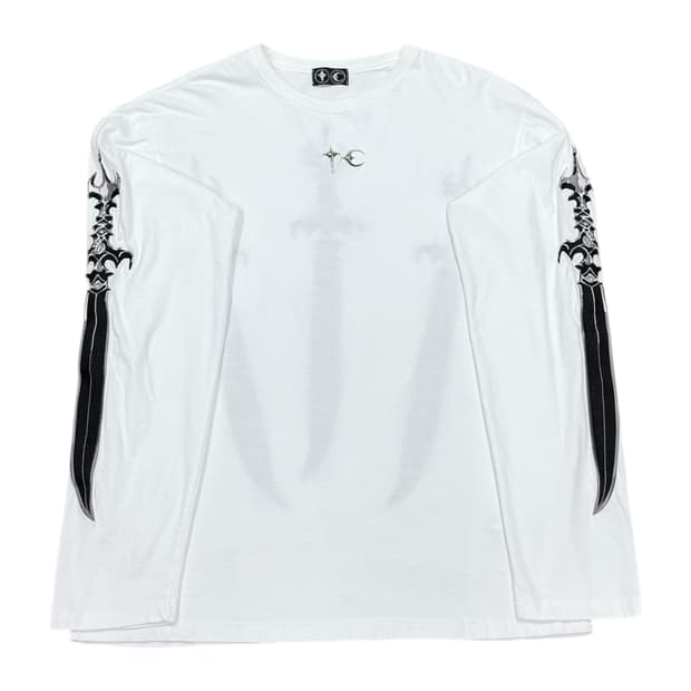 떠그클럽 아랍 소드 롱슬리브 긴팔티 화이트 4