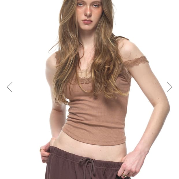 투머치택스 tmt LAYERED LACE CAMI-TOP