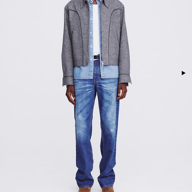 토니웩 울 파이핑 웨스턴 자켓 트위드 그레이 XL