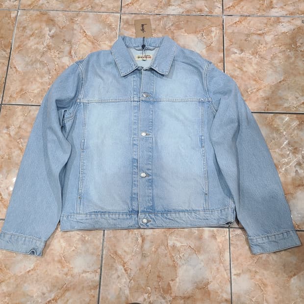 스투시 데님 트러커 자켓 라이트 워시 XL