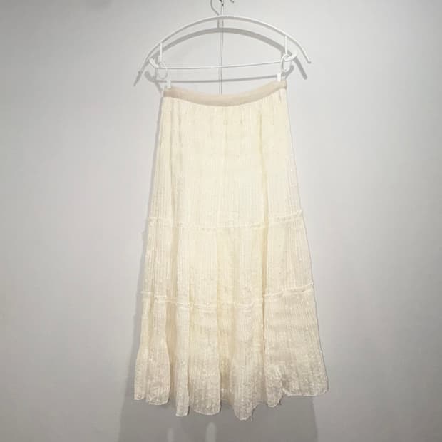 모리걸 아이보리 롱스커트