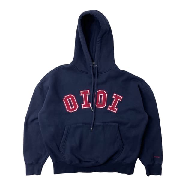 [중고] OIOI 네이비 기모 후드티 S