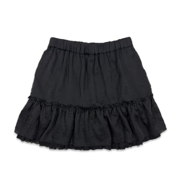 빈티지 Klein Plus 블랙 프릴 모리 2way 미니 스커트