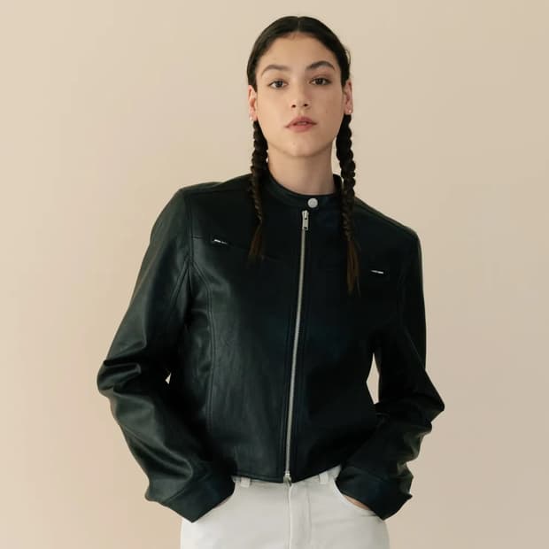 르 가죽 자켓 블랙