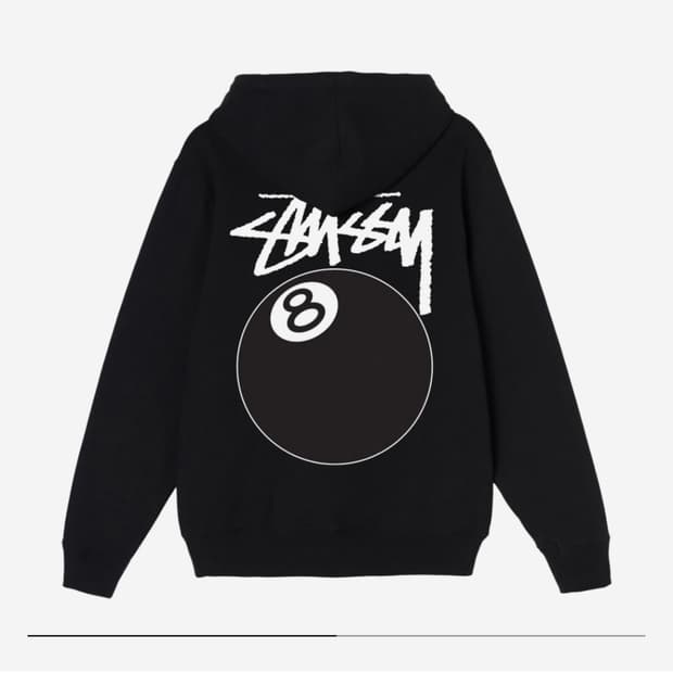 Stussy 8 Ball Hoodie Black - 21FW