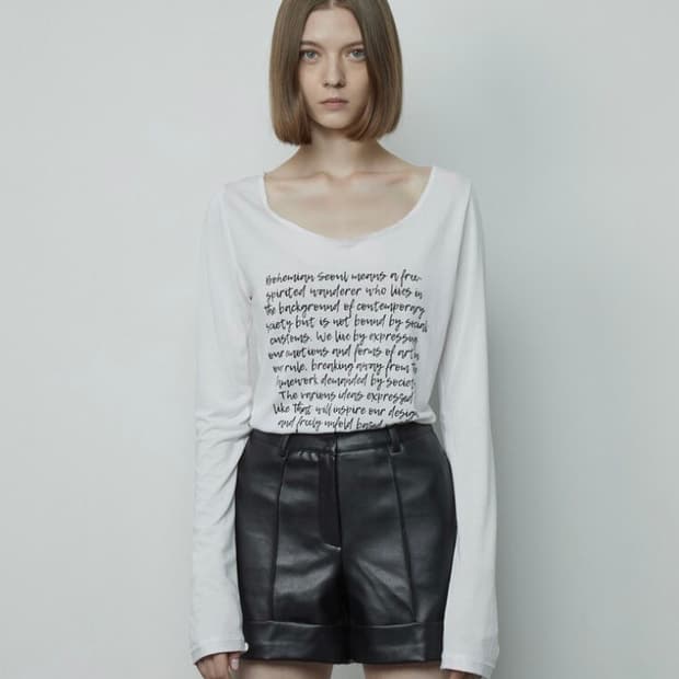 보헤미안서울 빈티지 레터링 티