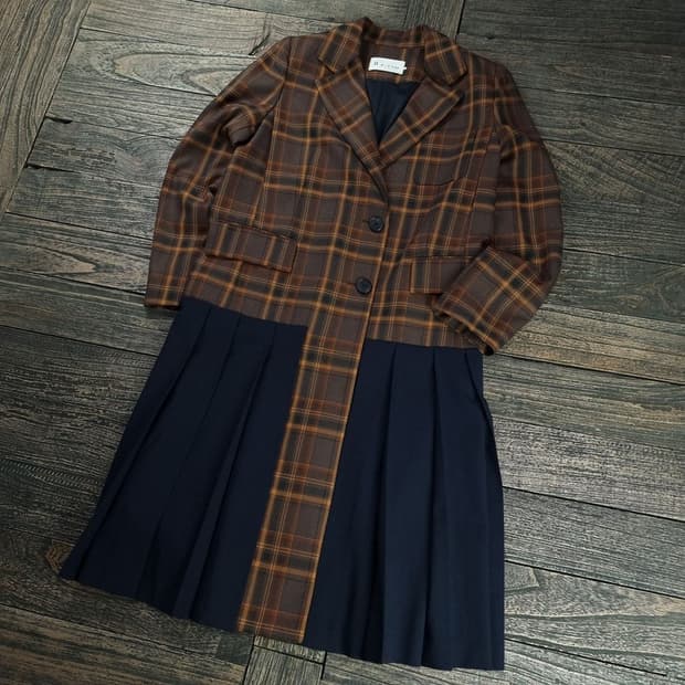 [미샤] 21S/S 레이어드 체크 코트 P01418