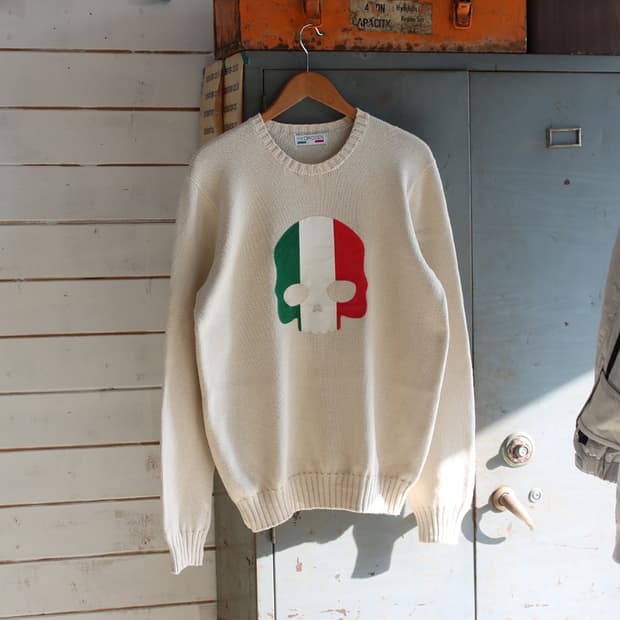 (착용컷) HYDROGEN 스컬 코튼 니트 (남성용 100-103)