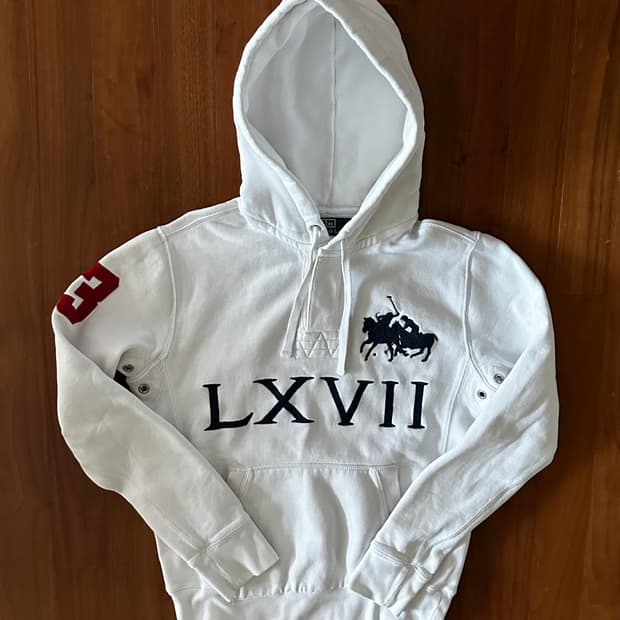 폴로 랄프로렌 빅포니 럭비 후드티 S