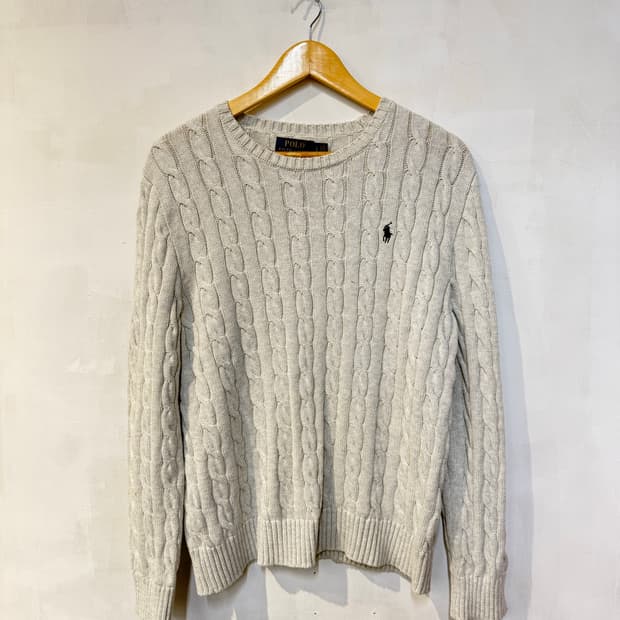 폴로 멜란지그레이 니트