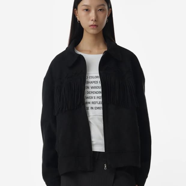 밀로우먼 프린지 웨스턴 자켓(블랙)