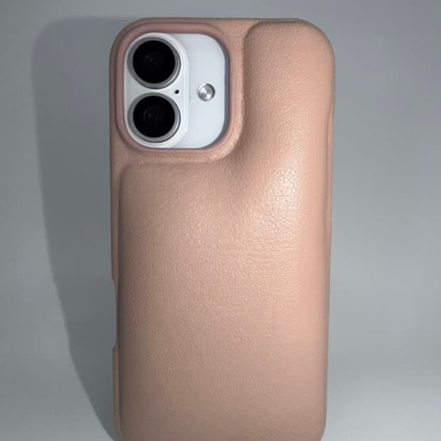 Soft leather cushion case (nude pink)
