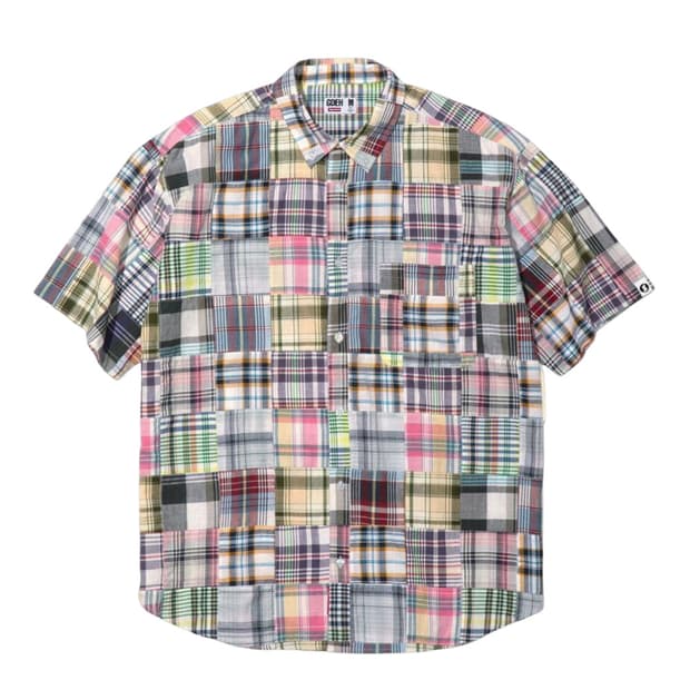 슈프림x굿이너프 패치워크 셔츠