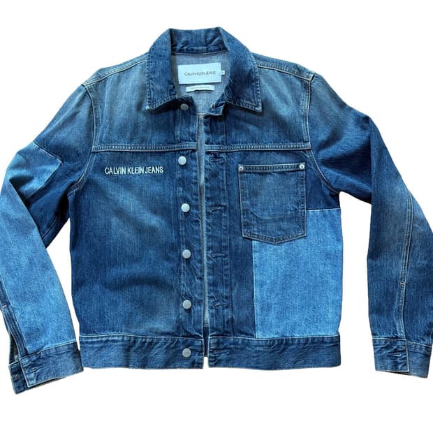 캘빈클라인 진스 Premium Italian Denim 로고 데님 자켓
