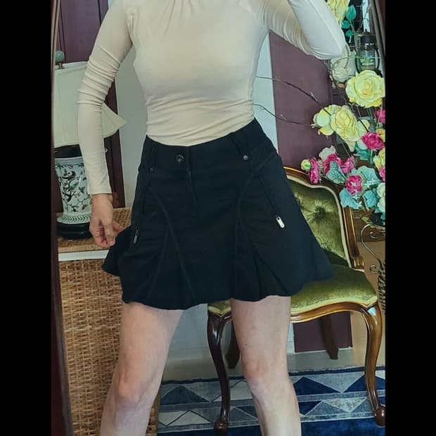 아르마니 익스체인지 AX 하이웨이스트 나팔 