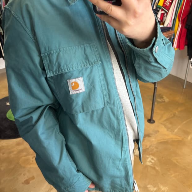 칼하트 민트 워크 셔츠 자켓