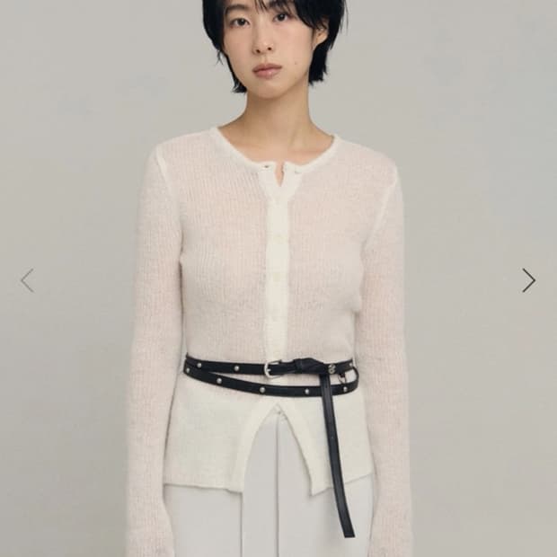 Low Tide 스터드 롱 벨트 블랙 새상품